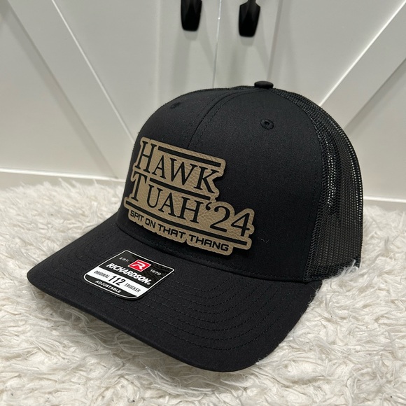 HAWK TUAH Laser engraved Richardson 112 trucker hat. - Picture 2 of 2